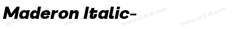 Maderon Italic字体转换 Maderon Italic字体转换
